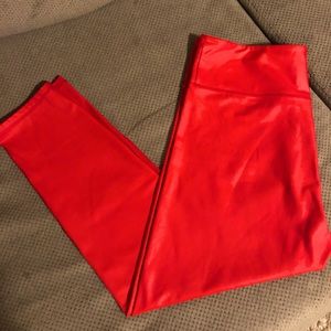 Zyia - Red Metallic Light n Tight Leggings